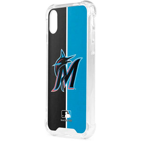 MLB Miami Marlins Split iPhone XS Clear Case
