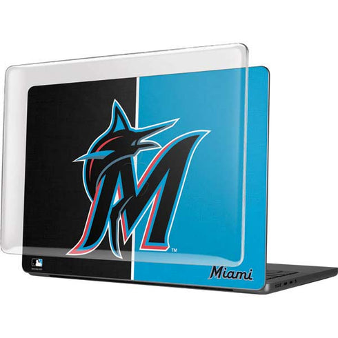 MLB Miami Marlins Split MacBook Pro 14in (2021-24) Case plus Skin
