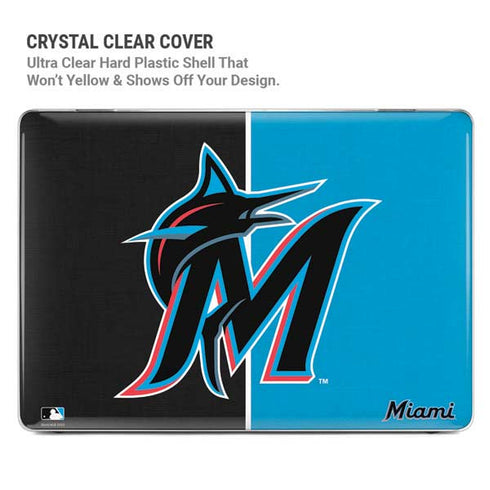 MLB Miami Marlins Split MacBook Pro 14in (2021-24) Case plus Skin