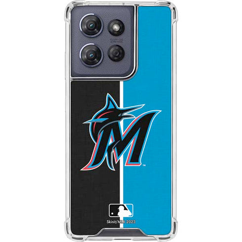MLB Miami Marlins Split Moto G Play 5G (2025) Clear Case