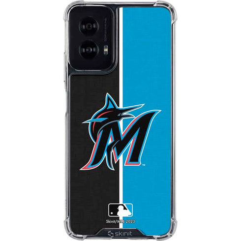 MLB Miami Marlins Split Moto G Power 5G (2024) Clear Case