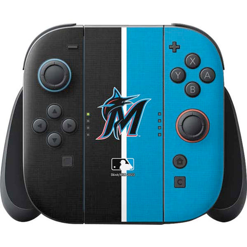 MLB Miami Marlins Split Nintendo Skins
