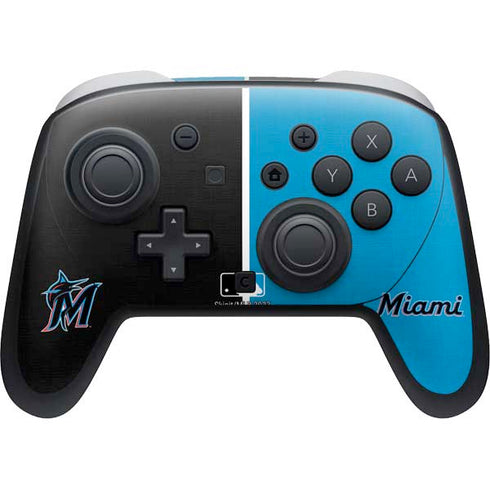 MLB Miami Marlins Split Nintendo Skins