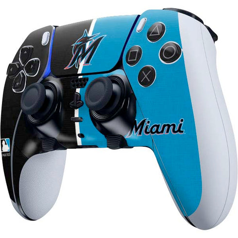 MLB Miami Marlins Split PS5 DualSense Edge Pro Controller Skin