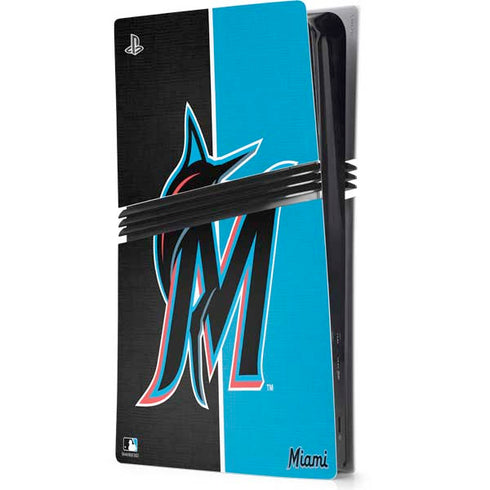 MLB Miami Marlins Split PS5 Pro Console Skin