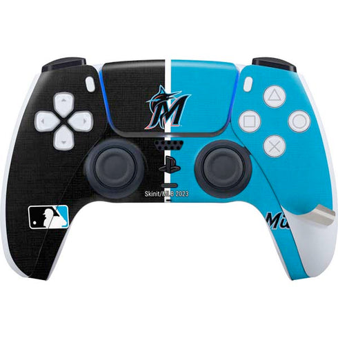 MLB Miami Marlins Split PS5 Pro Disk Bundle Skin