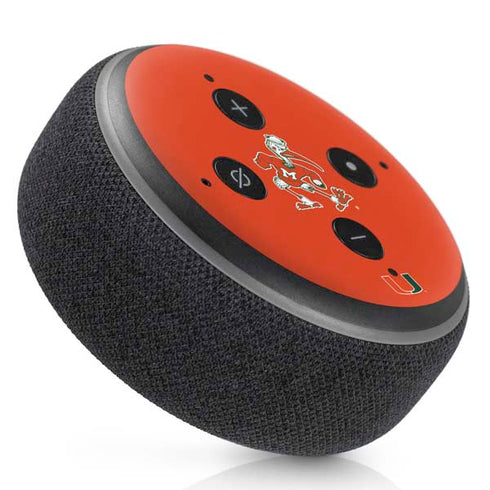 University of Miami Sebastian Mascot Amazon Echo Dot Skin