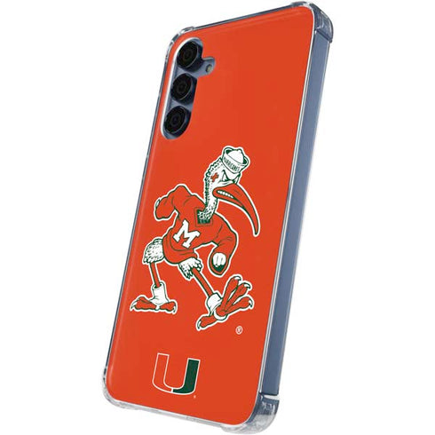 University of Miami Sebastian Mascot Galaxy A35 5G Clear Case