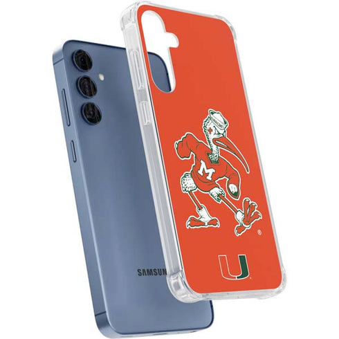 University of Miami Sebastian Mascot Galaxy A55 5G Clear Case