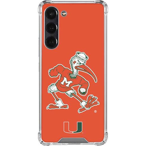 University of Miami Sebastian Mascot Galaxy S24 FE Clear Case