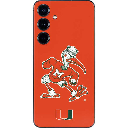 University of Miami Sebastian Mascot Galaxy S25 Plus Skin