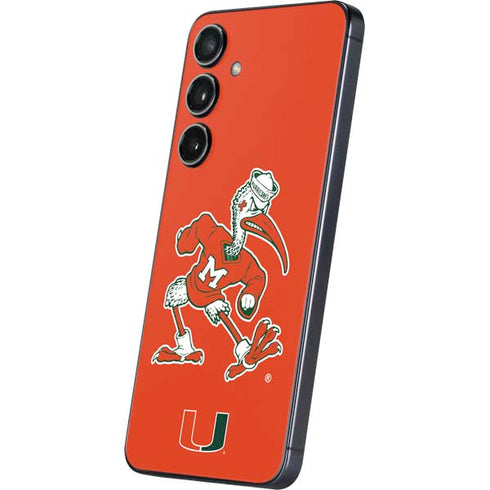 University of Miami Sebastian Mascot Galaxy S25 Plus Skin