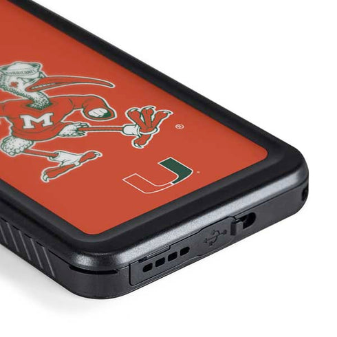 University of Miami Sebastian Mascot Galaxy S24 Plus Waterproof Case