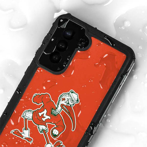 University of Miami Sebastian Mascot Galaxy S24 Plus Waterproof Case