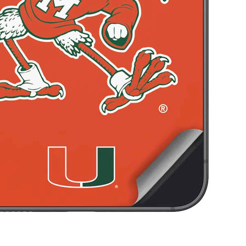 University of Miami Sebastian Mascot Galaxy S25 Skin