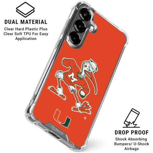 University of Miami Sebastian Mascot Galaxy S26 Clear Case