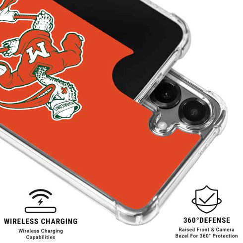 University of Miami Sebastian Mascot Galaxy S26 Plus Clear Case