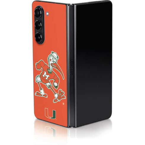 University of Miami Sebastian Mascot Galaxy Z Fold5 5G Skin