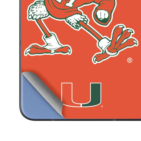 University of Miami Sebastian Mascot Galaxy Z Fold5 5G Skin