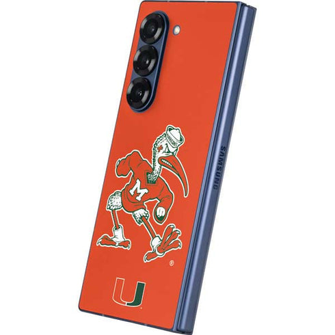 University of Miami Sebastian Mascot Galaxy Z Fold6 Skin