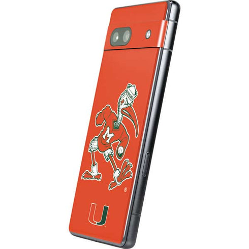 University of Miami Sebastian Mascot Google Pixel 7a Skin