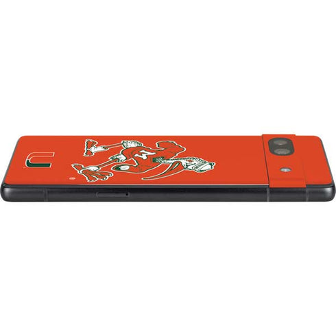 University of Miami Sebastian Mascot Google Pixel 7a Skin