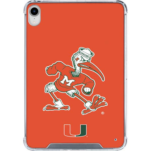 University of Miami Sebastian Mascot iPad 11th Gen (2025) Clear Case
