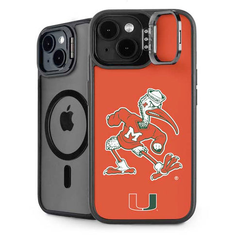 University of Miami Sebastian Mascot iPhone 15 Kickstand Case