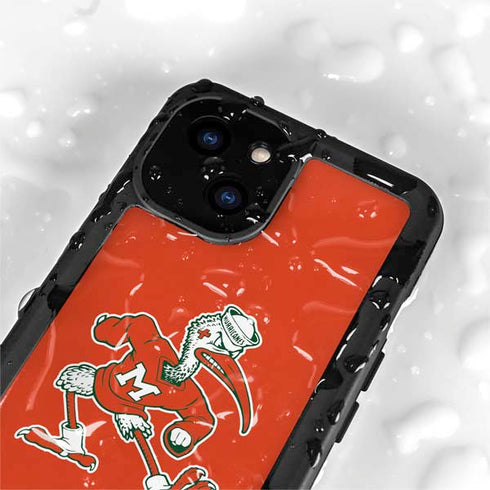 University of Miami Sebastian Mascot iPhone 15 Plus Waterproof Case