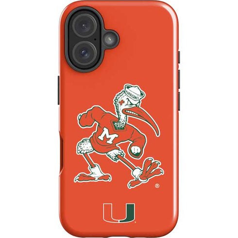 University of Miami Sebastian Mascot iPhone 16 Plus Impact Case