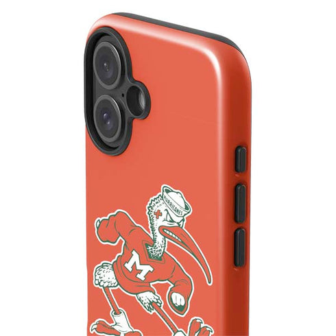 University of Miami Sebastian Mascot iPhone 16 Plus Impact Case