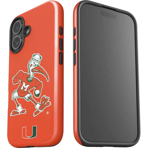 University of Miami Sebastian Mascot iPhone 16 Plus Impact Case