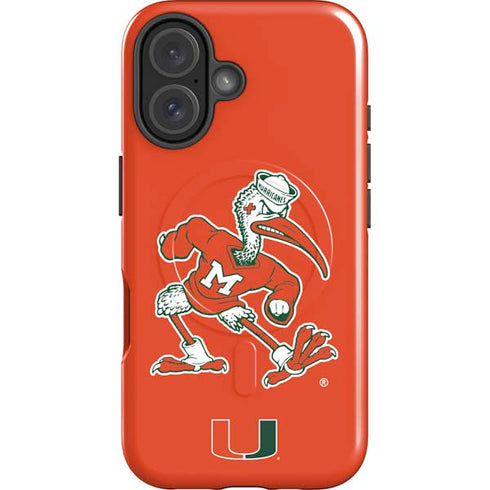 University of Miami Sebastian Mascot iPhone 16 Plus Magsafe Impact Case