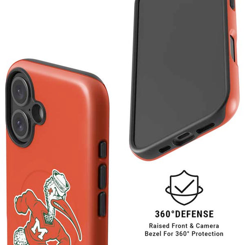 University of Miami Sebastian Mascot iPhone 16 Plus Magsafe Impact Case