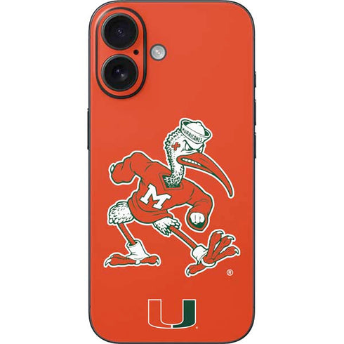 University of Miami Sebastian Mascot iPhone 16 Skin