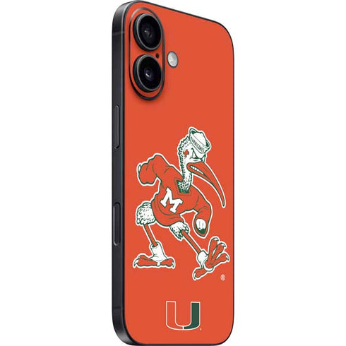 University of Miami Sebastian Mascot iPhone 16 Skin