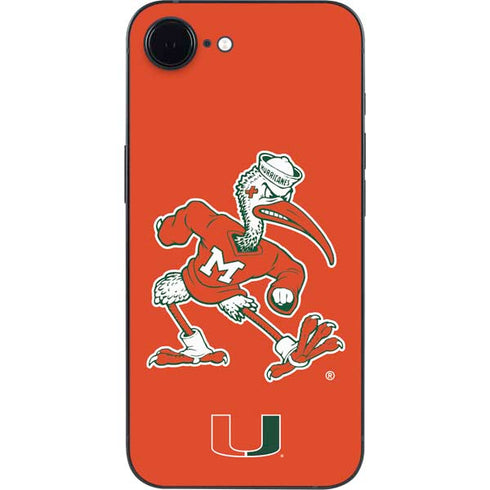 University of Miami Sebastian Mascot iPhone 16e Skin