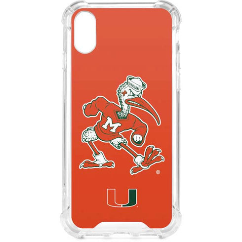 University of Miami Sebastian Mascot iPhone XS Clear Case