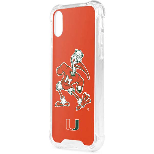 University of Miami Sebastian Mascot iPhone XS Clear Case