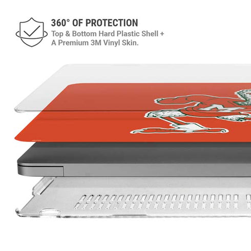 University of Miami Sebastian Mascot MacBook Pro 14in (2021-24) Case plus Skin