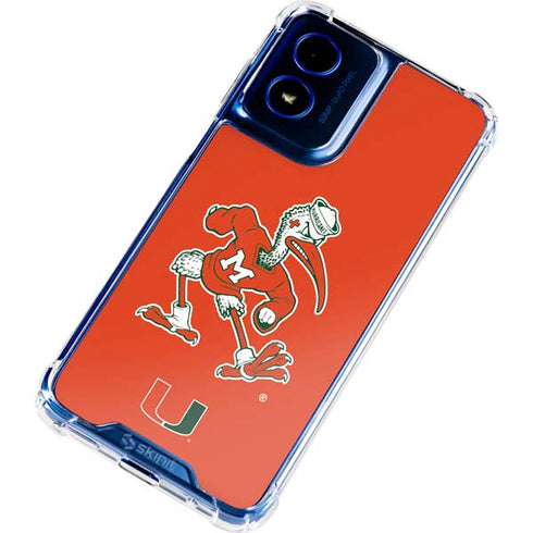 University of Miami Sebastian Mascot Moto G 5G (2024) Clear Case