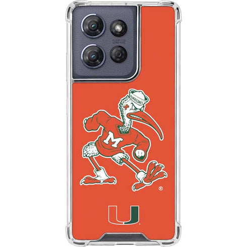 University of Miami Sebastian Mascot Moto G Power 5G (2025) Clear Case