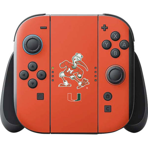 University of Miami Sebastian Mascot Nintendo Switch 2 (2025) with Joy-Con Skin