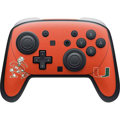University of Miami Sebastian Mascot Nintendo Switch 2 (2025) Pro Controller Skin