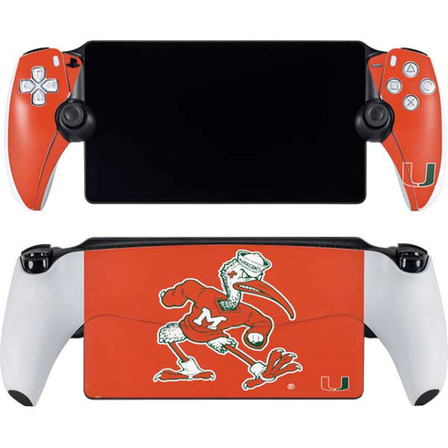 University of Miami Sebastian Mascot PlayStation Portal Remote Player Skin