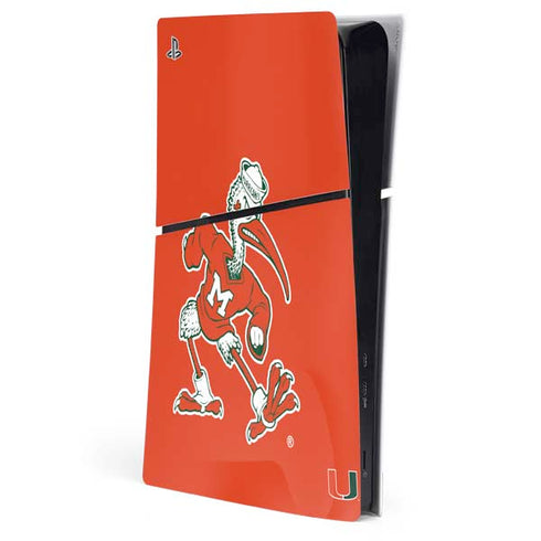University of Miami Sebastian Mascot PS5 Slim Digital Edition Console Skin