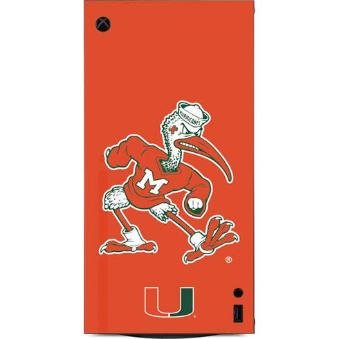University of Miami Sebastian Mascot XBox Series X Digital Edition Console Skin