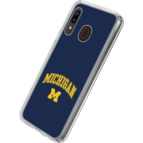 University of Michigan M Galaxy A20 Clear Case