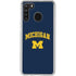 University of Michigan M Galaxy A21 Clear Case