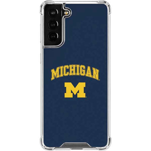 University of Michigan M Galaxy S21 FE Clear Case